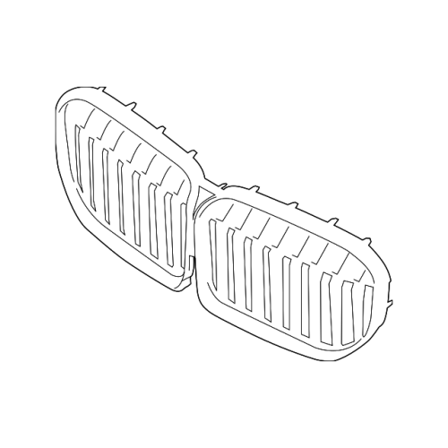 Front Grill OEM Chrome - BMW 740i (G12) 2020-2022