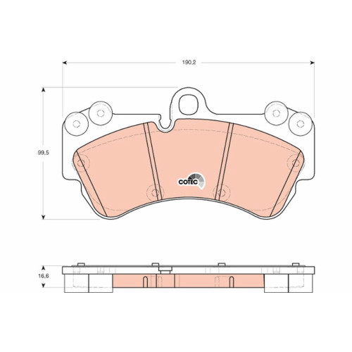 Brakepad Set Frt/16.7Mm/Toureg
