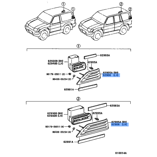 Toyota Genuine Louver Quarter Ventilation LH