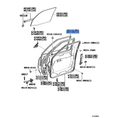 Door Run Channel Fr L