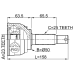 outer cv joint 23x50x25