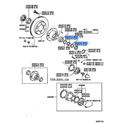 NUT,AXLE BEARING