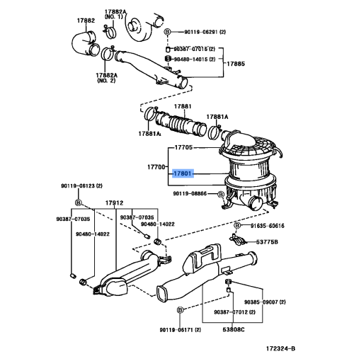 Toyota Engine Air Filter 17801-54150 fits: Hilux, Qualis
