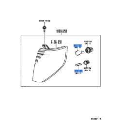 Toyota OEM Genuine Bulb (For Front Turn Signal Lamp) 99132-8Y001
