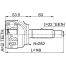 outer cv joint 22x52x22