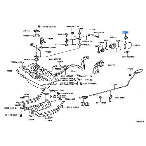 GENUINE OEM TOYOTA Fuel Door Spring