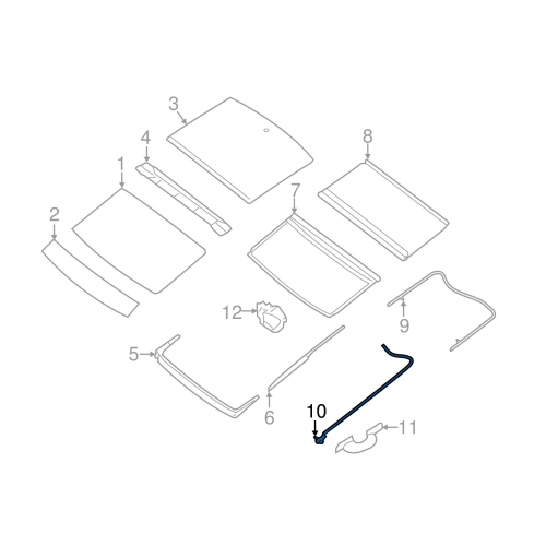 Guide Assy-Sunroof,Rh