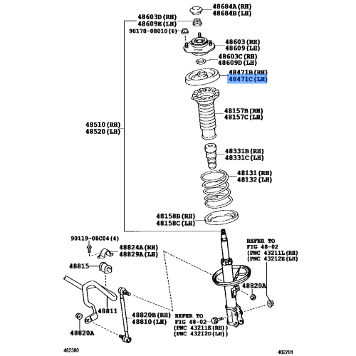 Seat Sub Assy FR Spring - Toyota Corolla Altis 2008-2020