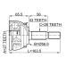 outer cv joint 27x56.5x26