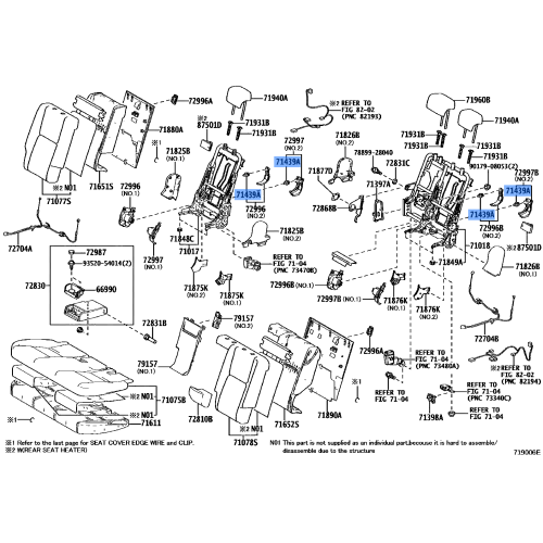 Toyota CLIP (FOR BACK DOOR TRIM) - 67771-26230-E0