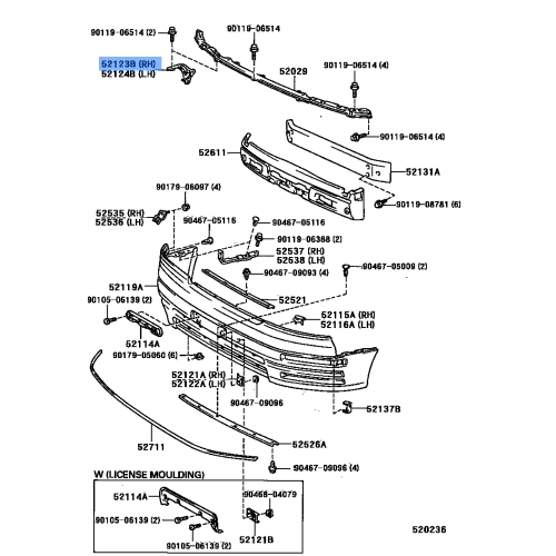 Bracket, Bumper Cover Assy