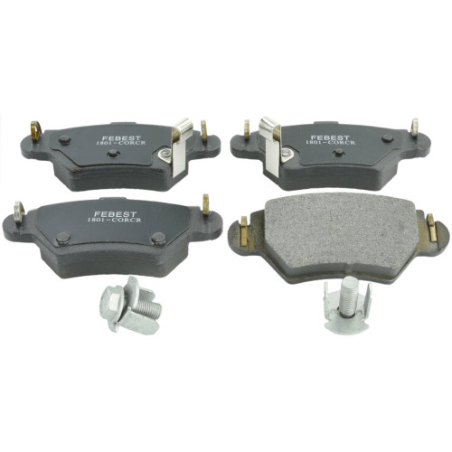 pad kit, disc brake, rear - kit (including bolts, with anti-rattle spring)