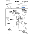 Toyota Rear Door Glass Inner Weatherstrip LH 68174-60050