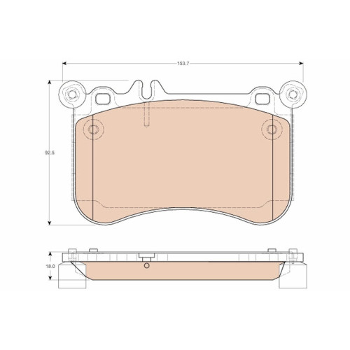 Brake Pad W/O Wear Sensor