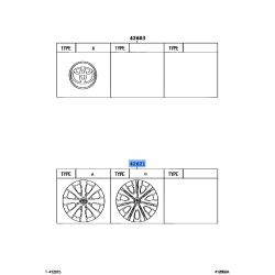 TOYOTA 42602-12790 Genuine Wheel Cap