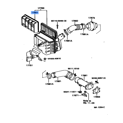 Engine Air Filter - Toyota Tacoma 4Runner Supra SC300 SC400 1992-2004