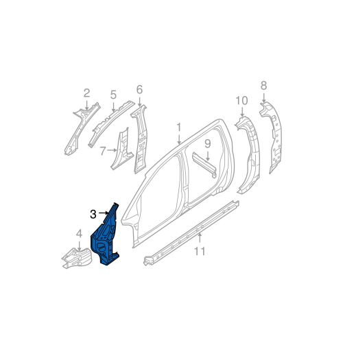 Brace-Front Pillar,R