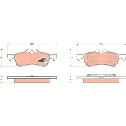Brakepad Rr/Mini Cooper