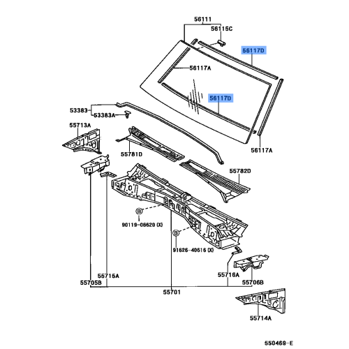 Dam Windshield Glass