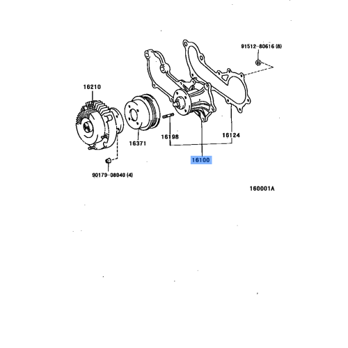WATER PUMP (16100-59275)