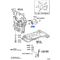 Genuine Toyota Rotor Sub-Assy, Oil Pump 15103-0C020