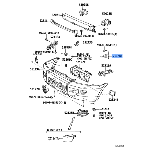 Bracket(L) F  Bumper