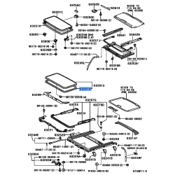 TOYOTA 63251-48050 Genuine Weatherstrip Sliding Roof