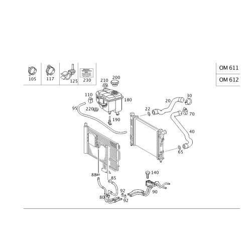 Radiator Hose Db W203/6Cyl