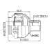 inner cv joint right 28x60x27