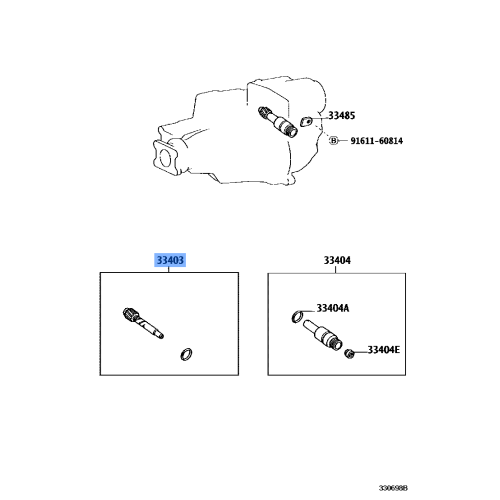 Toyota Speedometer Driven Gear Sub-Assembly 33403-69175 for 4Runner Pickup 1989-1992