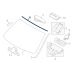 BMW Windshield Upper Molding 51317412641