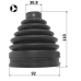 boot inner cv joint kit 92x110x30.8