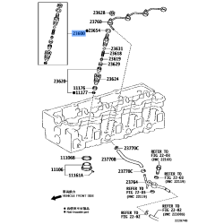 Genuine Toyota Fuel Injector Holder & Nozzle 23600-59325 OEM
