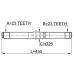 axle half shaft left 23x450x23