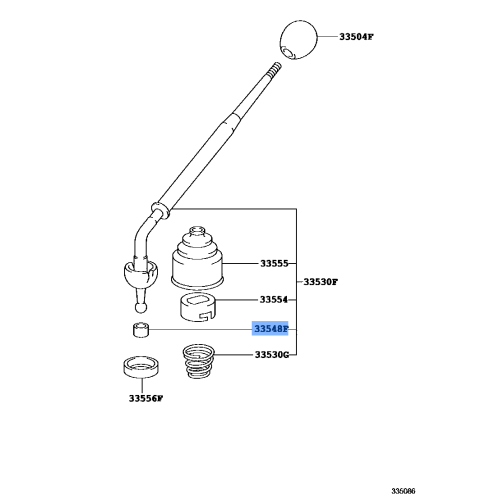 Toyota Shift Lever Bushing for Floor Shift (33548-60020)