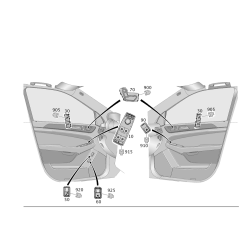 Master Power Window Door Switch - Mercedes-Benz ML350 2012-2015