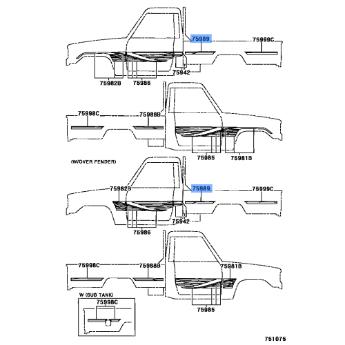 Accent Stripe Rr Deck
