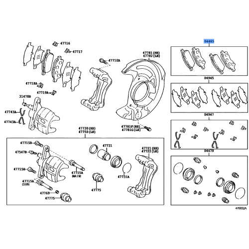 Brake Pad Front Toyota 04465-42180