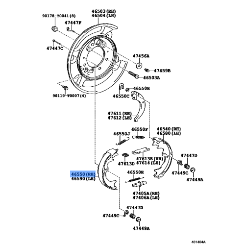 Shoe Assy, Parking Brake,Rh/Lh