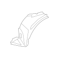 BMW X6 E71 Front Fender Liner Splash Guard - Right Front Section