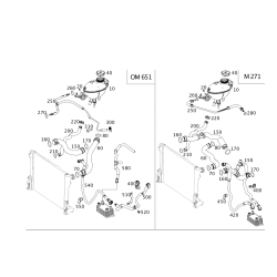 Radiator Hose Db W204,W207,W212/M271/Rh