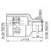 inner cv joint right 29x43x28