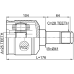 inner cv joint left 25x41x28