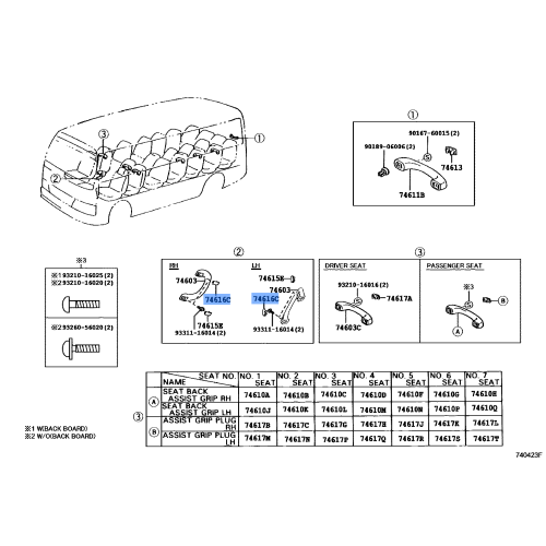 Plug Front Assist Grip - Toyota