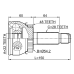 outer cv joint rear 22x54x28