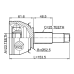 outer cv joint 23x52.5x25