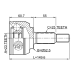 outer cv joint 23x52.5x25