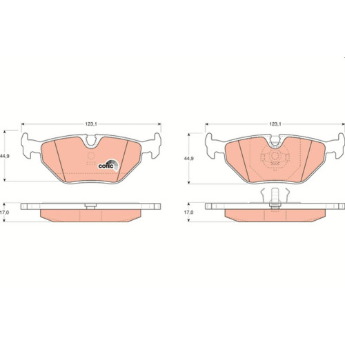 Brake Pad Set 17.3Mm,E36/ Rr