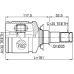 inner cv joint left 32x35x20