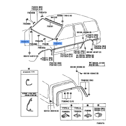 TOYOTA OEM Windshield Reveal Molding Side Rivet Clip 7554751021